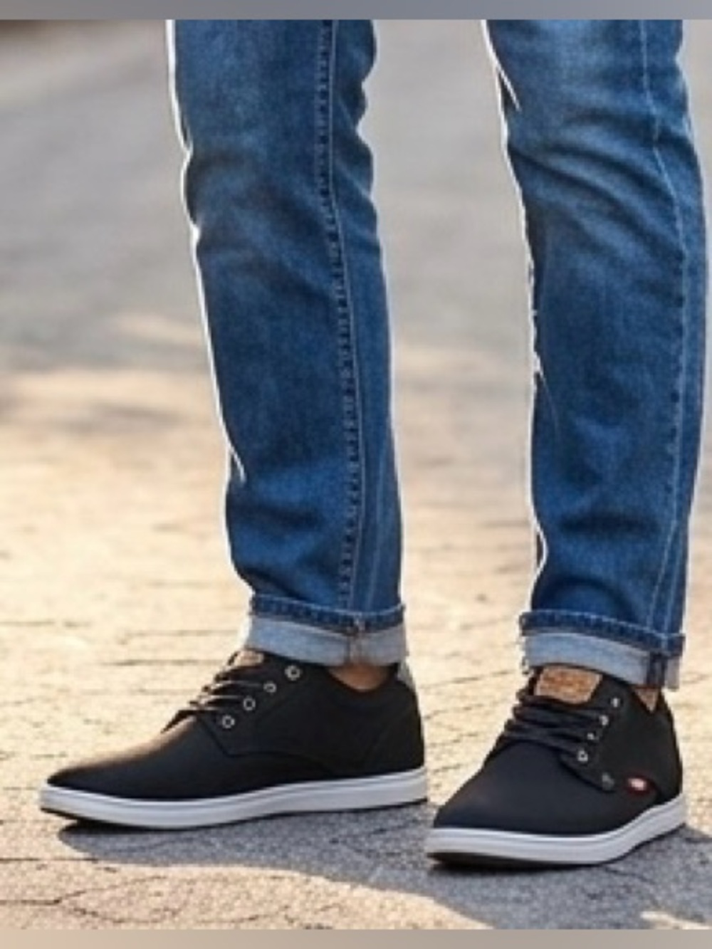 NWT Levi’s Black, Cavas/denim Shoes, Logo, Lace closure, Size 10